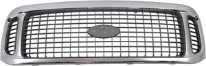 EXCURSION 02-04 GRILLE, Plastic, Chrome Shell/Charcoal Insert