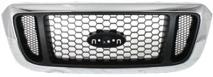 RANGER 04-05 GRILLE, Honeycomb Insert, Chrome Shell/Painted Argent Insert