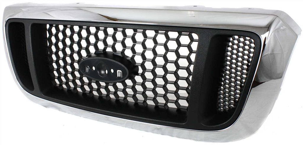 RANGER 04-05 GRILLE, Honeycomb Insert, Chrome Shell/Painted Argent Insert