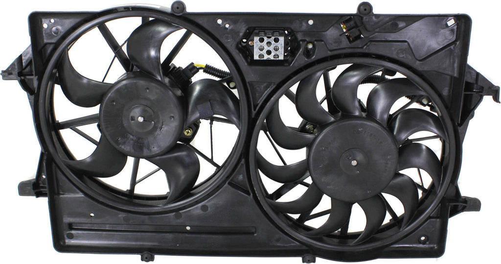 FOCUS 03-04 RADIATOR FAN SHROUD ASSEMBLY, w/ Factory Air, DOHC, 2.0L , Includes resistor