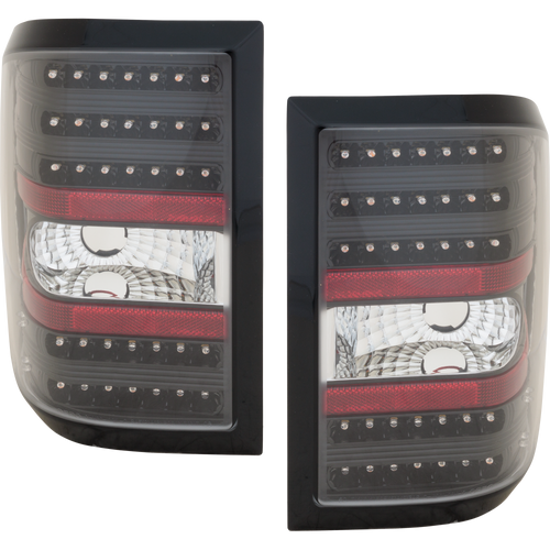 F-150 04-08 CLEAR TAIL LAMP RH and LH, Lens and Housing, LED, Black, Flareside