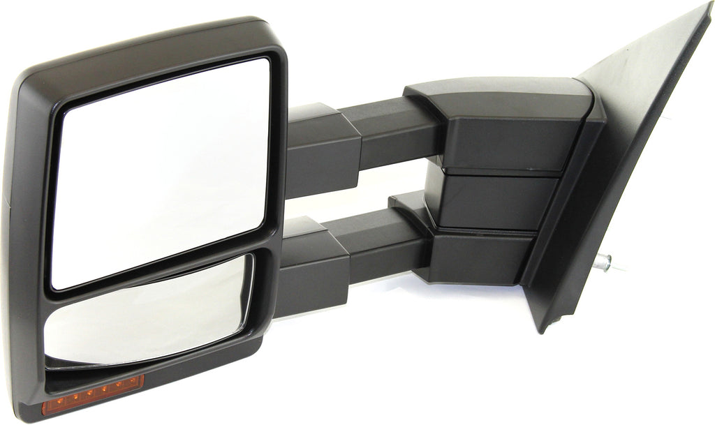 F-150 09-14 TOWING MIRROR LH, Power, Manual Folding, Heated, Textured, w/ Memory, Puddle Light, and Signal Light