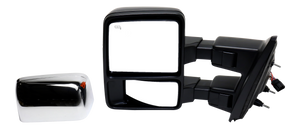 F-150 13-14 TOWING MIRROR LH, Power, Power Folding, Heated, Chrome/Paintable, 2 Caps, w/ Memory and Signal Light, (Exc. SVT Raptor Model)