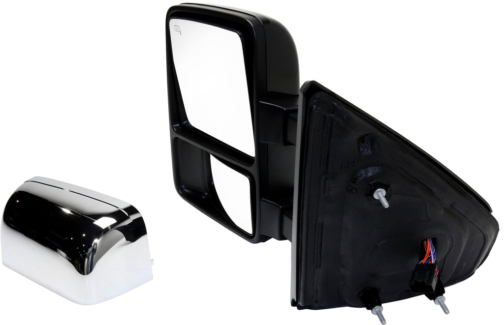 F-150 13-14 TOWING MIRROR LH, Power, Power Folding, Heated, Chrome/Paintable, 2 Caps, w/ Memory and Signal Light, (Exc. SVT Raptor Model)