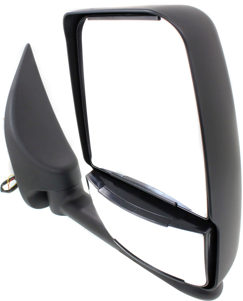 ECONOLINE VAN 02-14 TOWING MIRROR LH, Power, Manual Folding, Non-Heated, Paintable, w/o Auto-Dimming, BSD, In-housing Signal Light, and Memory