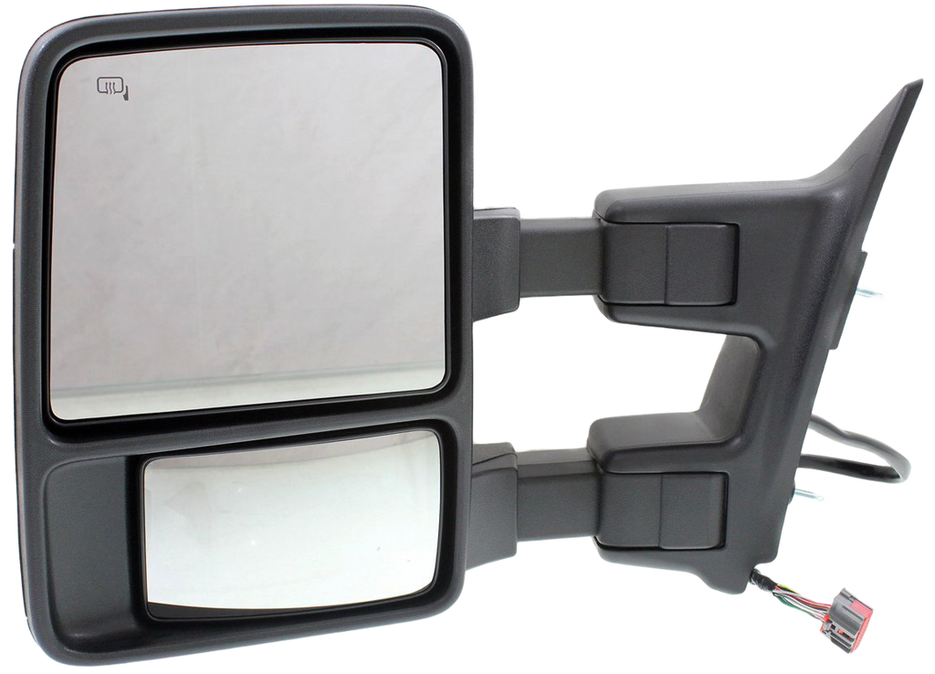 F-SERIES SUPER DUTY 08-10 TOWING MIRROR LH, Power, Manual Folding, Heated, Textured, w/ Memory and Signal Light