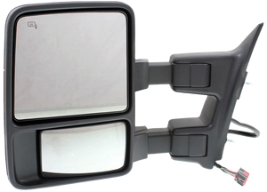 F-SERIES SUPER DUTY 08-10 TOWING MIRROR LH, Power, Manual Folding, Heated, Textured, w/ Memory and Signal Light