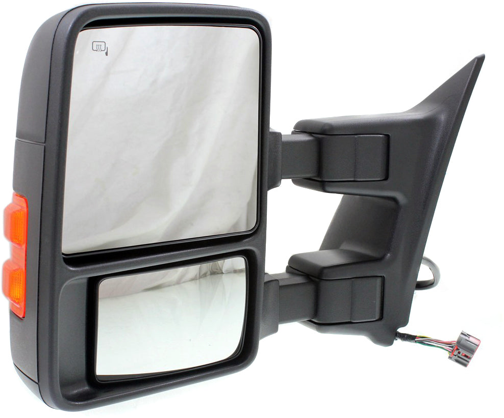 F-SERIES SUPER DUTY 08-10 TOWING MIRROR LH, Power, Manual Folding, Heated, Textured, w/ Memory and Signal Light