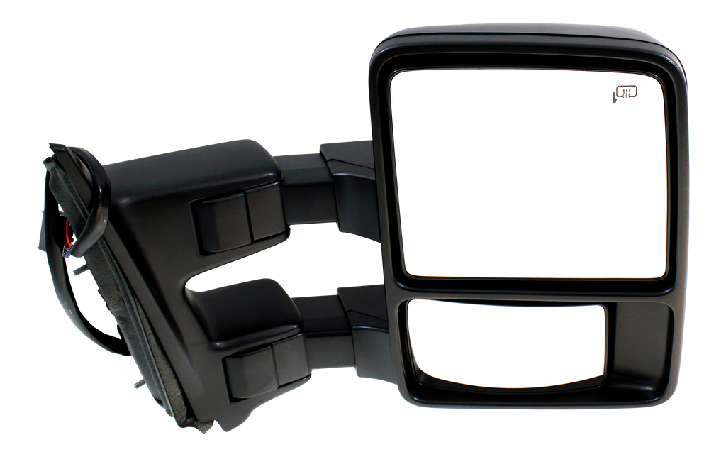 F-SERIES SUPER DUTY 08-09 TOWING MIRROR RH, Power, Power Folding, Heated, Textured, w/ Auto Extend and Signal Light, w/o Memory, w/ Side Maker