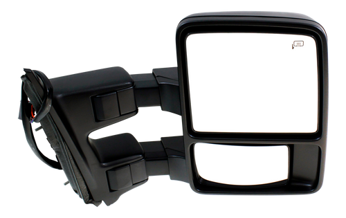 F-SERIES SUPER DUTY 08-09 TOWING MIRROR RH, Power, Power Folding, Heated, Textured, w/ Auto Extend and Signal Light, w/o Memory, w/ Side Maker