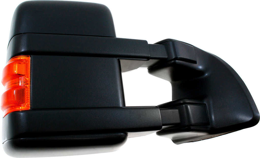F-SERIES SUPER DUTY 08-09 TOWING MIRROR RH, Power, Power Folding, Heated, Textured, w/ Auto Extend and Signal Light, w/o Memory, w/ Side Maker