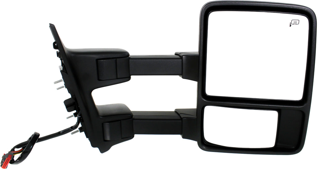 F-SERIES SUPER DUTY 08-09 TOWING MIRROR RH, Power, Power Folding, Heated, Textured, w/ Auto Extend and Signal Light, w/o Memory, w/ Side Maker