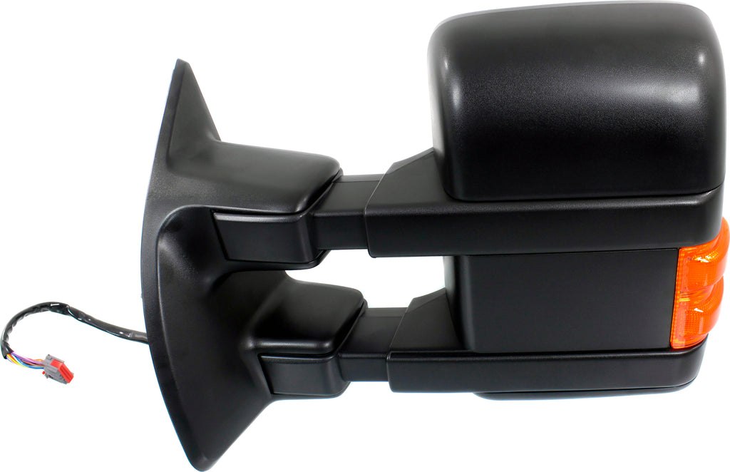 F-SERIES SUPER DUTY 08-09 TOWING MIRROR LH, Power, Power Folding, Heated, Textured, w/ Auto Extend, Memory, and Signal Light