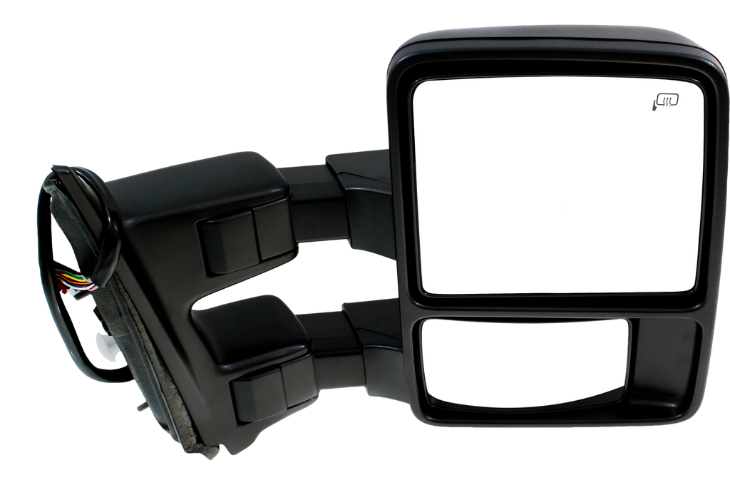 F-SERIES SUPER DUTY 08-09 TOWING MIRROR RH, Power, Power Folding, Heated, Textured, w/ Auto Extend, Memory, and Signal Light
