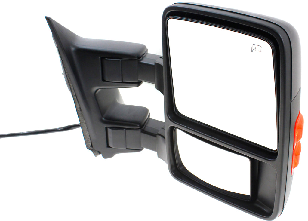 F-SERIES SUPER DUTY 08-09 TOWING MIRROR RH, Power, Power Folding, Heated, Chrome/Paintable, 2 Caps, w/ Auto Extend and Signal Light, w/o Memory