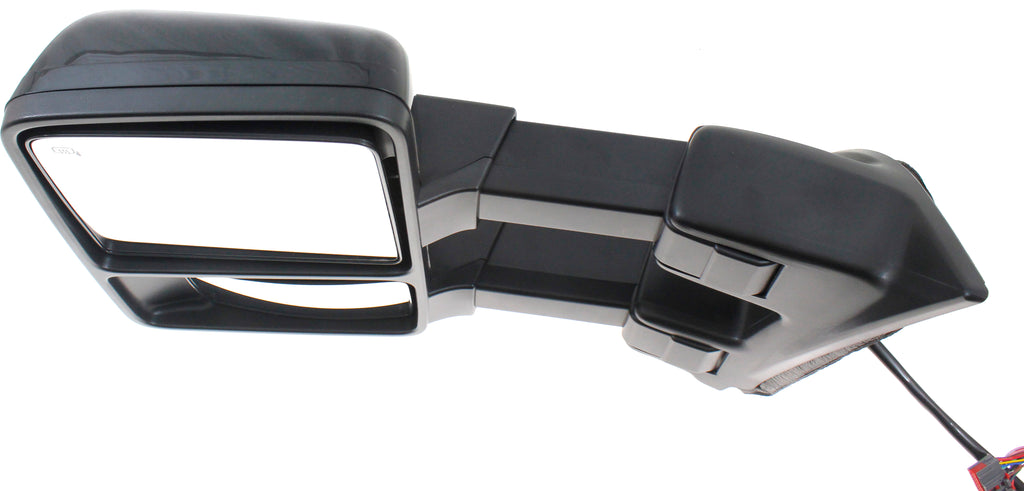 F-SERIES SUPER DUTY 08-09 TOWING MIRROR LH, Power, Power Folding, Heated, Chrome/Paintable, 2 Caps, w/ Auto Extend, Memory, and Signal Light