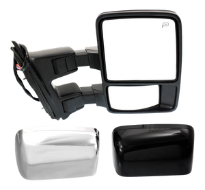 F-SERIES SUPER DUTY 08-09 TOWING MIRROR RH, Power, Power Folding, Heated, Chrome/Paintable, 2 Caps, w/ Auto Extend, Memory, and Signal Light