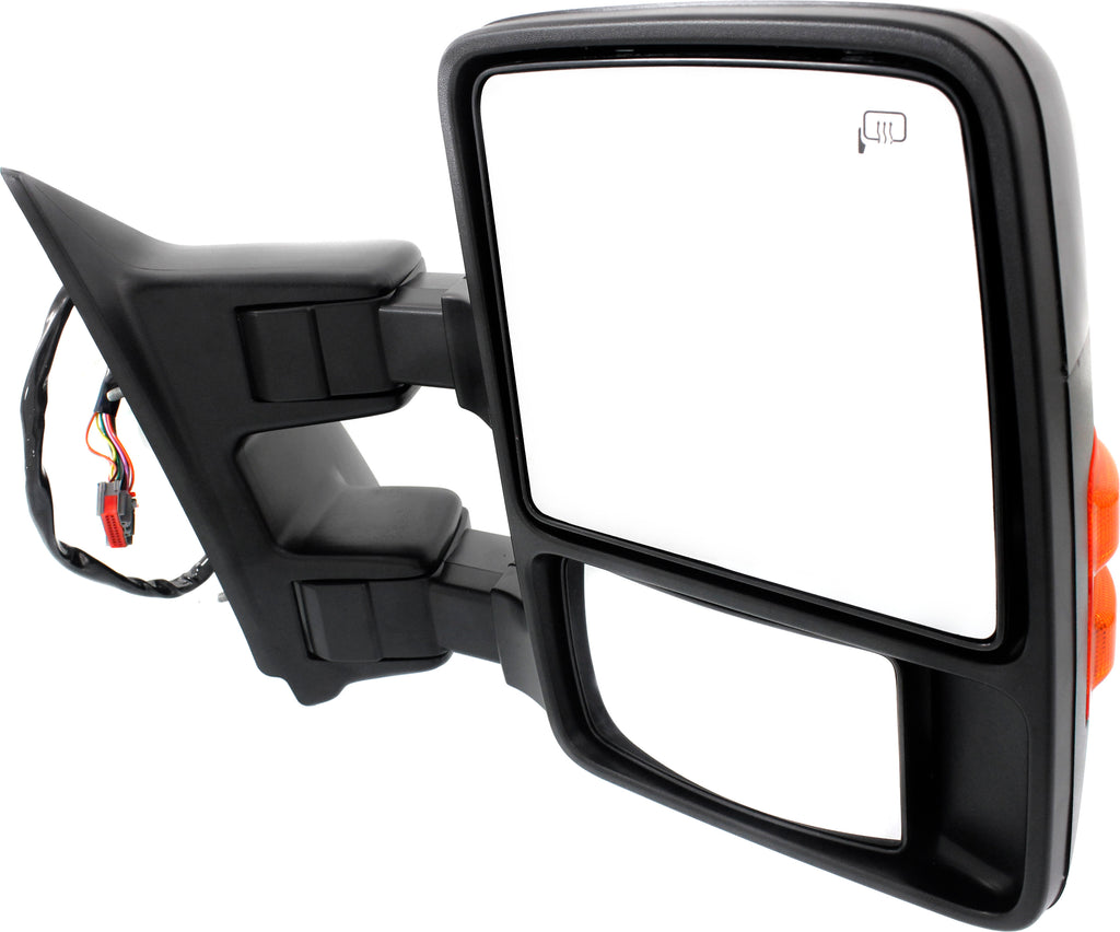 F-SERIES SUPER DUTY 08-09 TOWING MIRROR RH, Power, Power Folding, Heated, Chrome/Paintable, 2 Caps, w/ Auto Extend, Memory, and Signal Light
