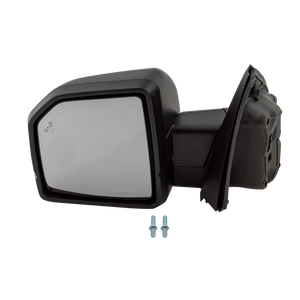 F-150 15-16 MIRROR LH, Non-Towing, Power, Manual Folding, Heated, Textured, w/ BSD, Side Object Sensor, and Signal Light, w/o Auto Dimming and Memory, Crew/Extended Cab