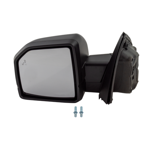 F-150 15-16 MIRROR LH, Non-Towing, Power, Manual Folding, Heated, Textured, w/ BSD, Side Object Sensor, and Signal Light, w/o Auto Dimming and Memory, Crew/Extended Cab