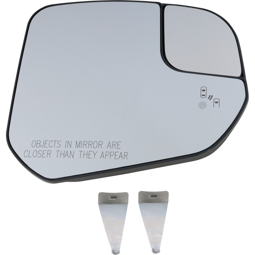 TRANSIT CONNECT 16-22 MIRROR GLASS LH, Non-Towing, Power, Non-Folding, Heated, w/ BSD and Side Object Sensor, w/o Signal Light, Memory, Puddle Light and Auto Dimming