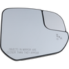 TRANSIT CONNECT 16-22 MIRROR GLASS LH, Non-Towing, Power, Non-Folding, Heated, w/ BSD and Side Object Sensor, w/o Signal Light, Memory, Puddle Light and Auto Dimming
