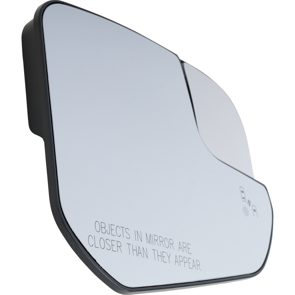 TRANSIT CONNECT 16-22 MIRROR GLASS LH, Non-Towing, Power, Non-Folding, Heated, w/ BSD and Side Object Sensor, w/o Signal Light, Memory, Puddle Light and Auto Dimming