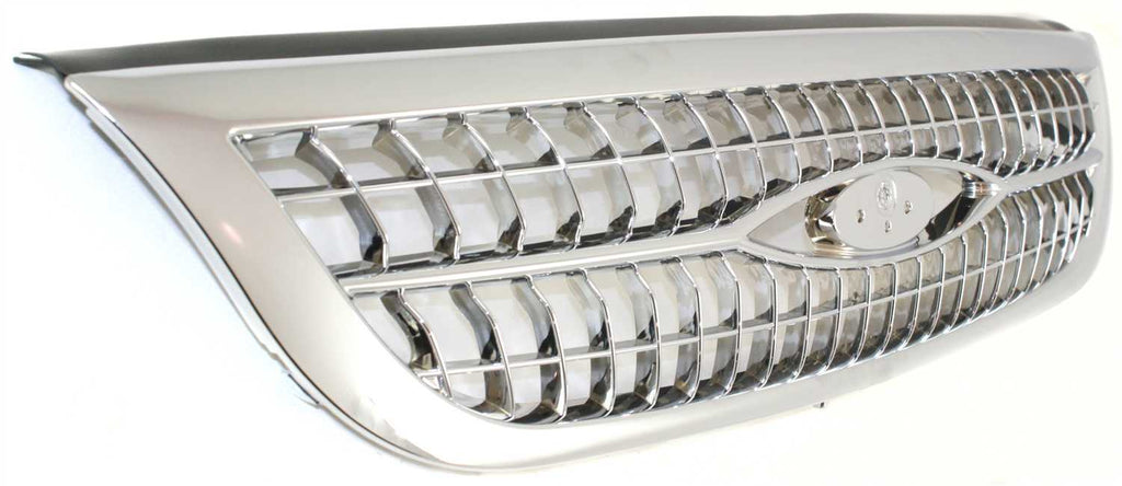 WINDSTAR 99-00 GRILLE, Chrome Shell/Painted Black Insert, SE/SEL MODEL