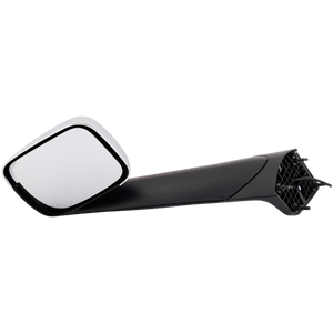 FREIGHTLINER CASCADIA 18-21 HOOD MIRROR LH, Manual Adjust, Non-Folding, Heated, Chrome