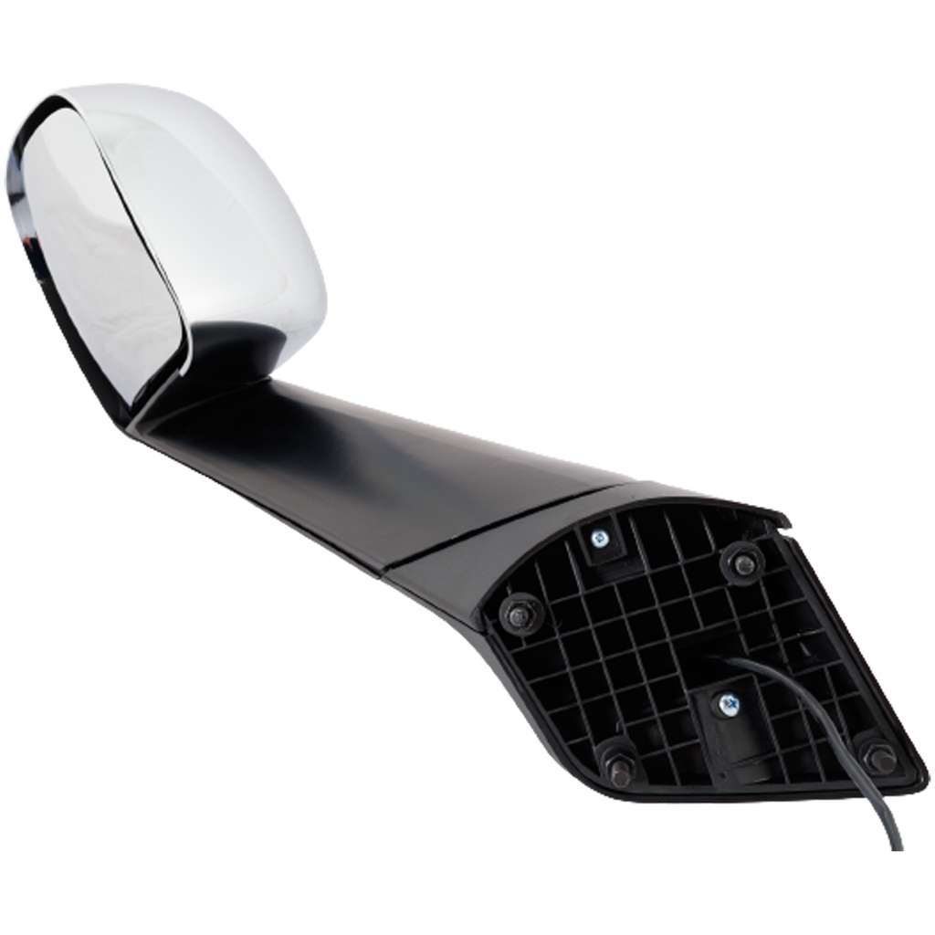 FREIGHTLINER CASCADIA 18-21 HOOD MIRROR LH, Manual Adjust, Non-Folding, Heated, Chrome