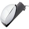 FREIGHTLINER CASCADIA 18-21 HOOD MIRROR LH, Manual Adjust, Non-Folding, Heated, Chrome