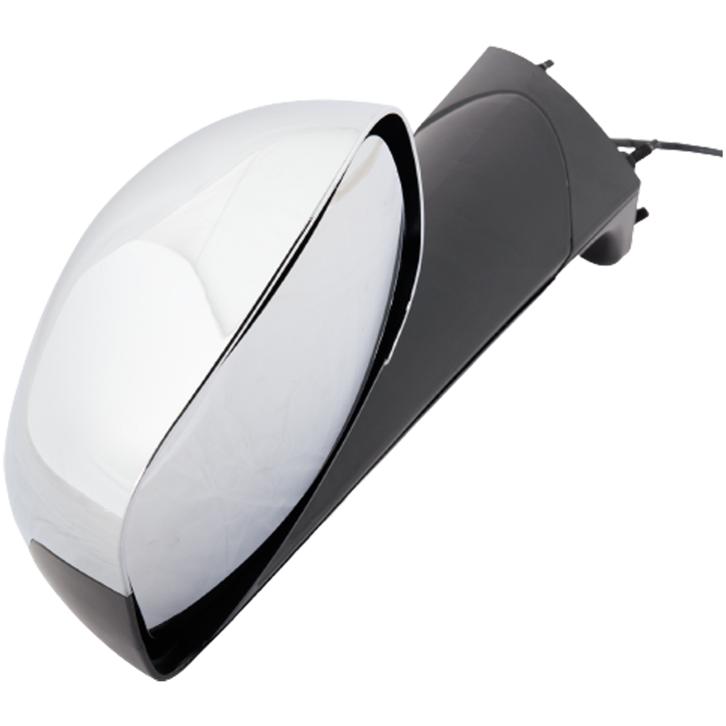 FREIGHTLINER CASCADIA 18-21 HOOD MIRROR LH, Manual Adjust, Non-Folding, Heated, Chrome