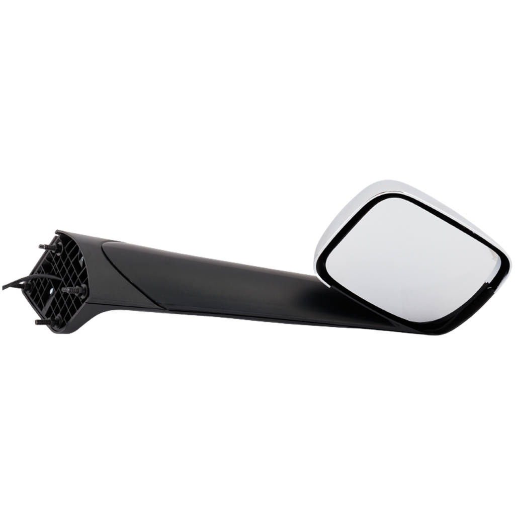 FREIGHTLINER CASCADIA 18-21 HOOD MIRROR RH, Manual Adjust, Non-Folding, Heated, Chrome