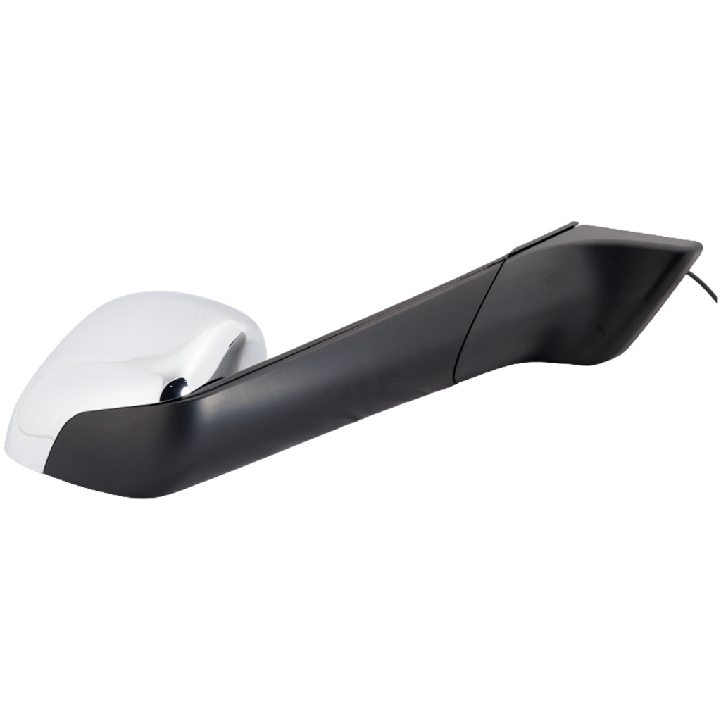FREIGHTLINER CASCADIA 18-21 HOOD MIRROR RH, Manual Adjust, Non-Folding, Heated, Chrome