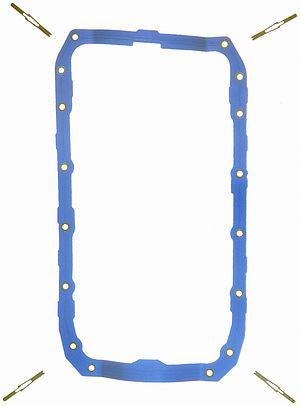 FELPRO OIL PAN GASKET SET -- Includes PermaDry molded rubber gasket; Provides superior fit, sealing
