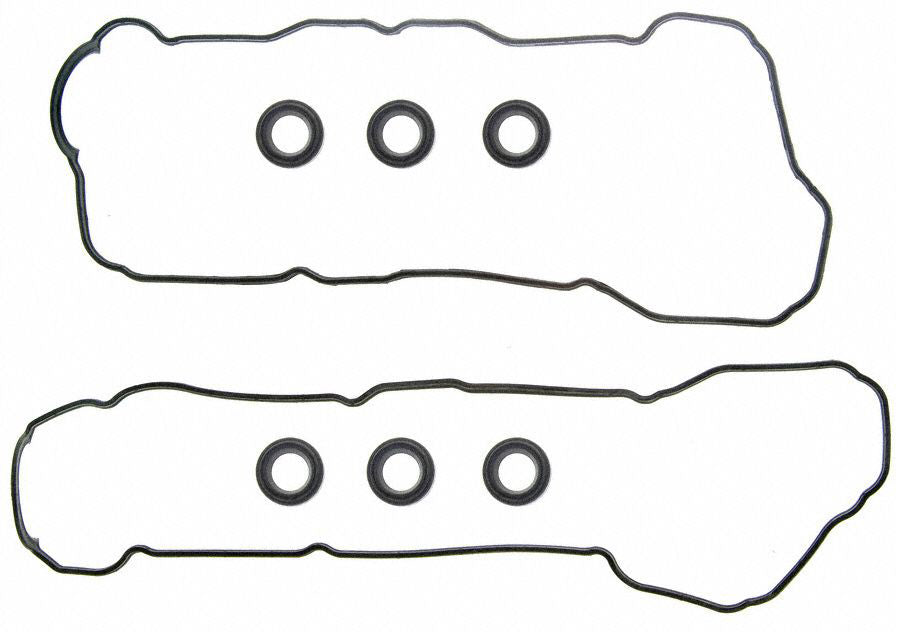 FELPRO VALVE COVER GASKET SET -- Includes PermaDry molded rubber gasket and spark plug tube seals; D