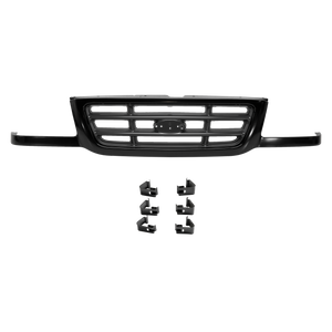 RANGER 01-03 GRILLE, Cross Bar Insert, Painted Black Shell and Insert