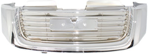 ENVOY 02-09 GRILLE, Chrome Shell and Insert, Horizontal Bar Insert, w/ Chrome Insert Opening, w/o Washer Hole