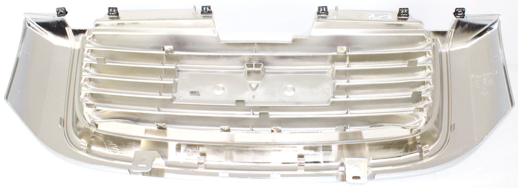 ENVOY 02-09 GRILLE, Chrome Shell and Insert, Horizontal Bar Insert, w/ Chrome Insert Opening, w/o Washer Hole