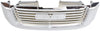 ENVOY 02-09 GRILLE, Chrome Shell and Insert, Horizontal Bar Insert, w/ Chrome Insert Opening, w/o Washer Hole