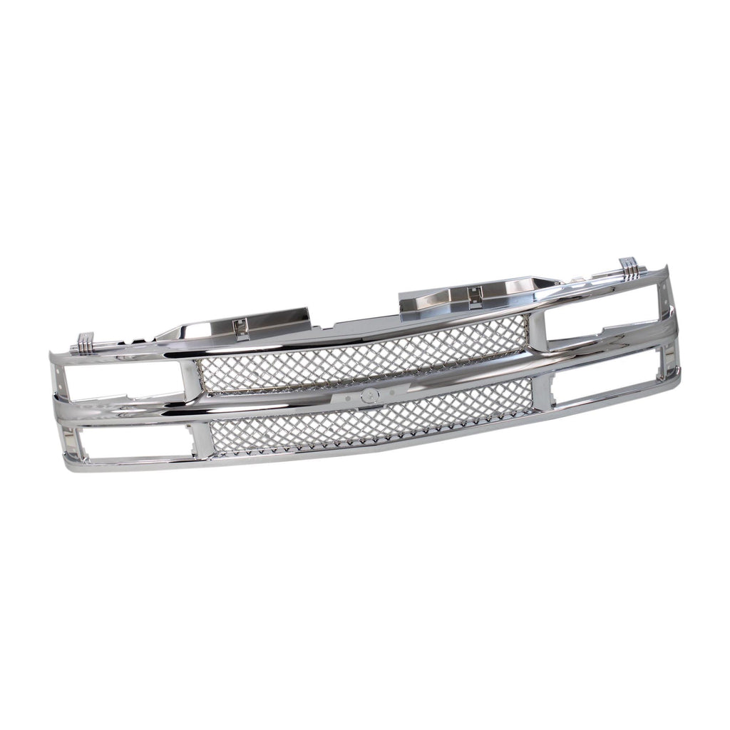 CHEVY C/K SERIES 94-00/SUBURBAN 94-99 GRILLE, Mesh, Chrome Shell and Insert, w/ Dual Beam Headlamp