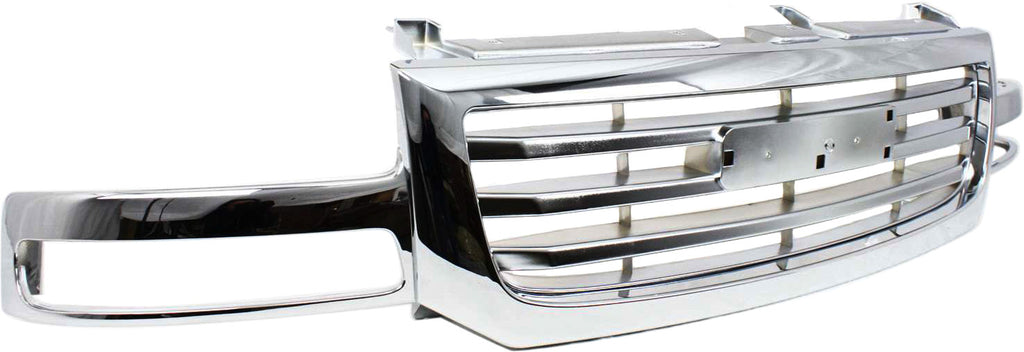 SIERRA 1500 03-07/2500 03-04 GRILLE, Chrome Shell and Insert, Fits 2007 Classic, All Chromed, Performance