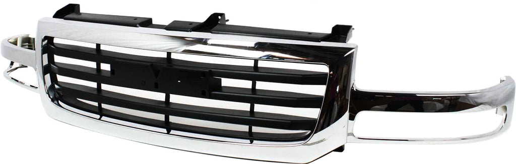 SIERRA 1500 03-06/2500 03-04 GRILLE, Chrome Shell/Black Insert, Includes 2007 Classic