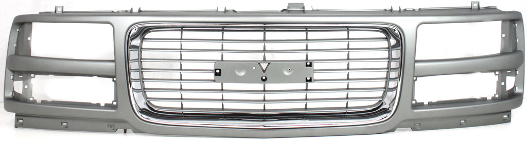 SAVANA VAN 96-02 GRILLE, Painted Gray Shell and Insert, Base/SL/SLE Models, w/ Chr Insrt Opening Mldg, w/ Composite HL