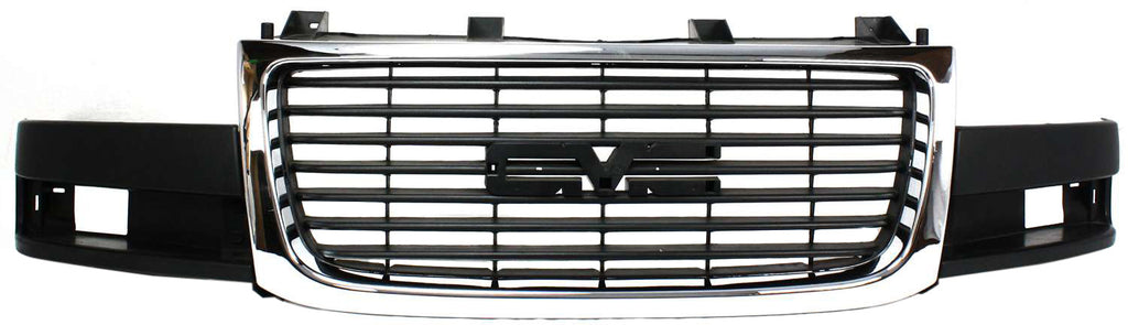 SAVANA VAN 03-23 GRILLE, Chrome Shell/Painted Black Insert, w/ Composite Headlight