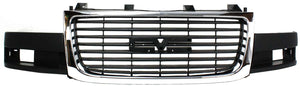 SAVANA VAN 03-23 GRILLE, Chrome Shell/Painted Black Insert, w/ Composite Headlight