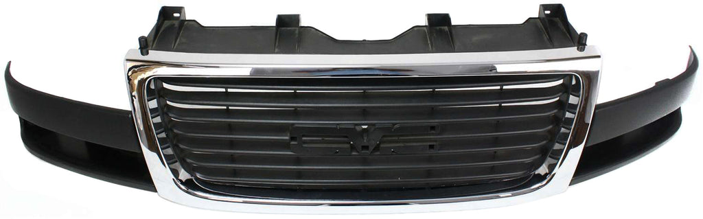 SAVANA VAN 03-23 GRILLE, Chrome Shell/Painted Black Insert, w/ Composite Headlight