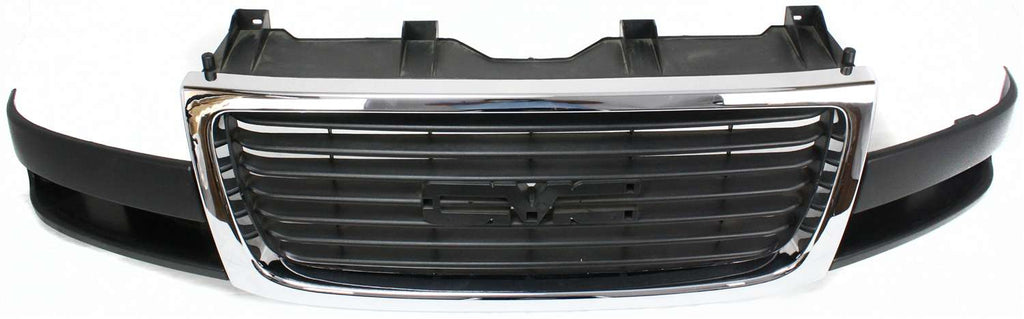 SAVANA VAN 03-23 GRILLE, Chrome Shell/Painted Black Insert, w/ Composite Headlight