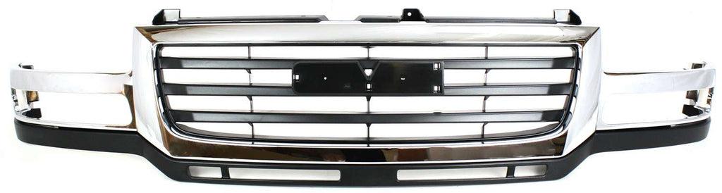 SIERRA 2500 HD/3500 03-06 GRILLE, Chrome Shell/Painted Black Insert, Includes 2007 Classic