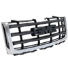 SIERRA 1500 07-13 GRILLE, Chrome Shell/Painted Black Insert, (Exc. Denali Model), New Body Style